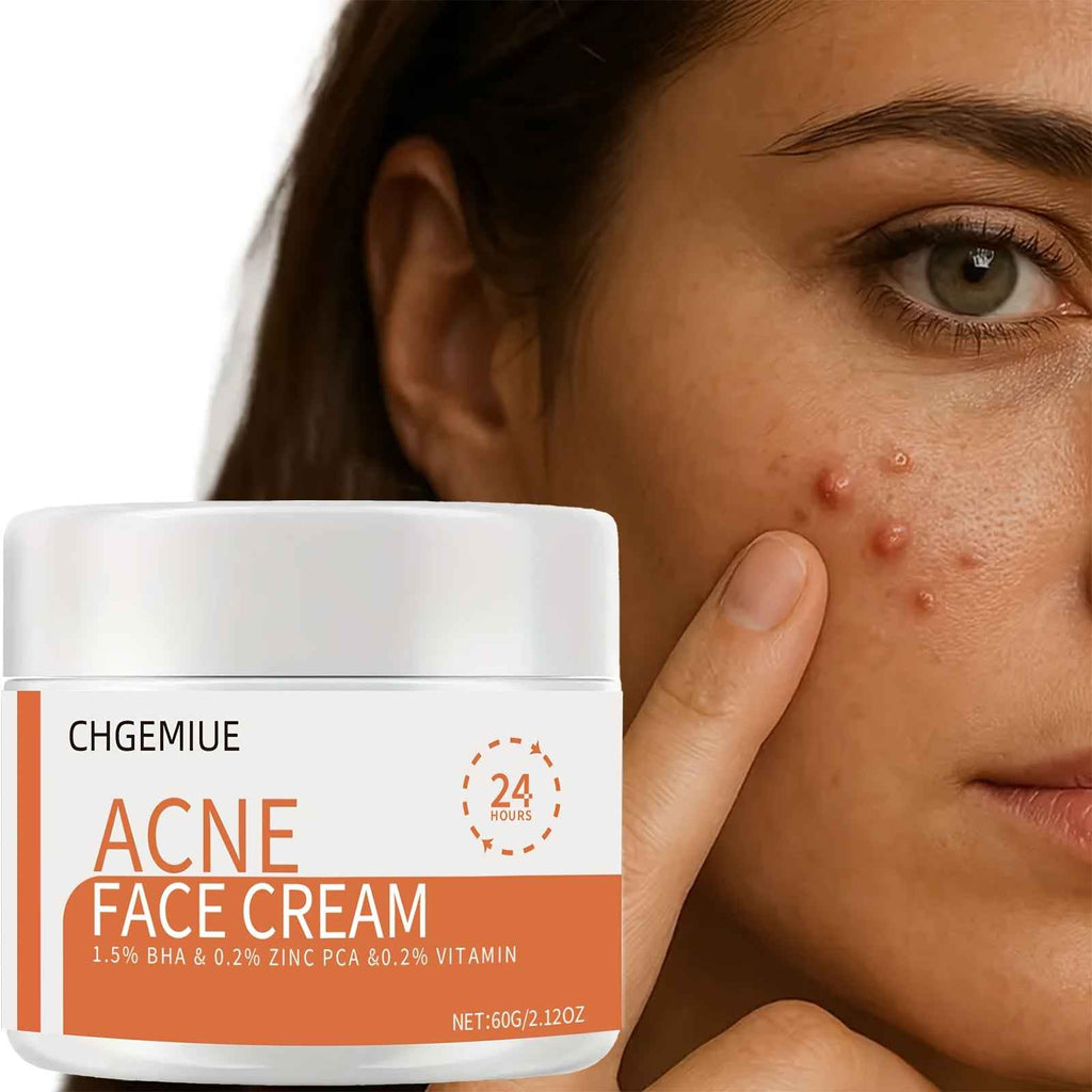 CHGEMIUE Salicylic Acid Face Cream, Moisturizing & Balancing, Gentle Cleansing for All Light Beige Types, Alcohol-Free, Unisex Skincare with Zinc PCA & Vitamin E, Light Beige Care, Daily Facial Care, Sleek Jar Design, Alcoholfree Formula