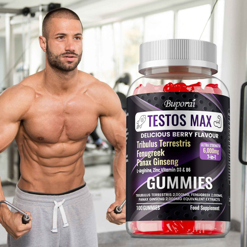 TESTOS MAX Capsules - Men'S Health Supports, Promote Healthy Muscle Growth, Improved Athletic Performance, Motivation, Improved Hormone Balance - with Ginseng, L-Arginine, Zinc - 100pcs