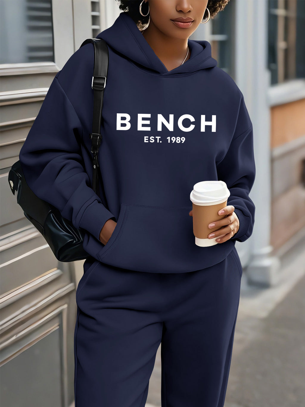 Cozy BENCH Fleece Hoodie  Pants 2Piece Set - IRON GODDESS