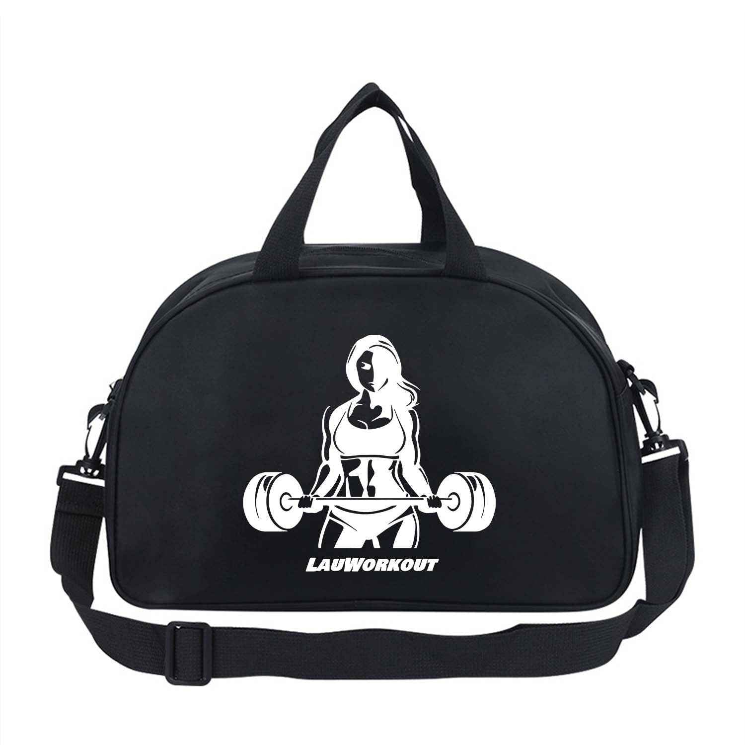 1pc 's Gym Bag - Bold Weightlifting Girl Design in Bright Pink, Adjustable Strap & Sturdy Handles for Fitness, Yoga, Travel, Everyday - Durable Lightweight Construction for Workout & Casual Outings, Travel Shoulder Bag, Sporty Accessory, for Teenager