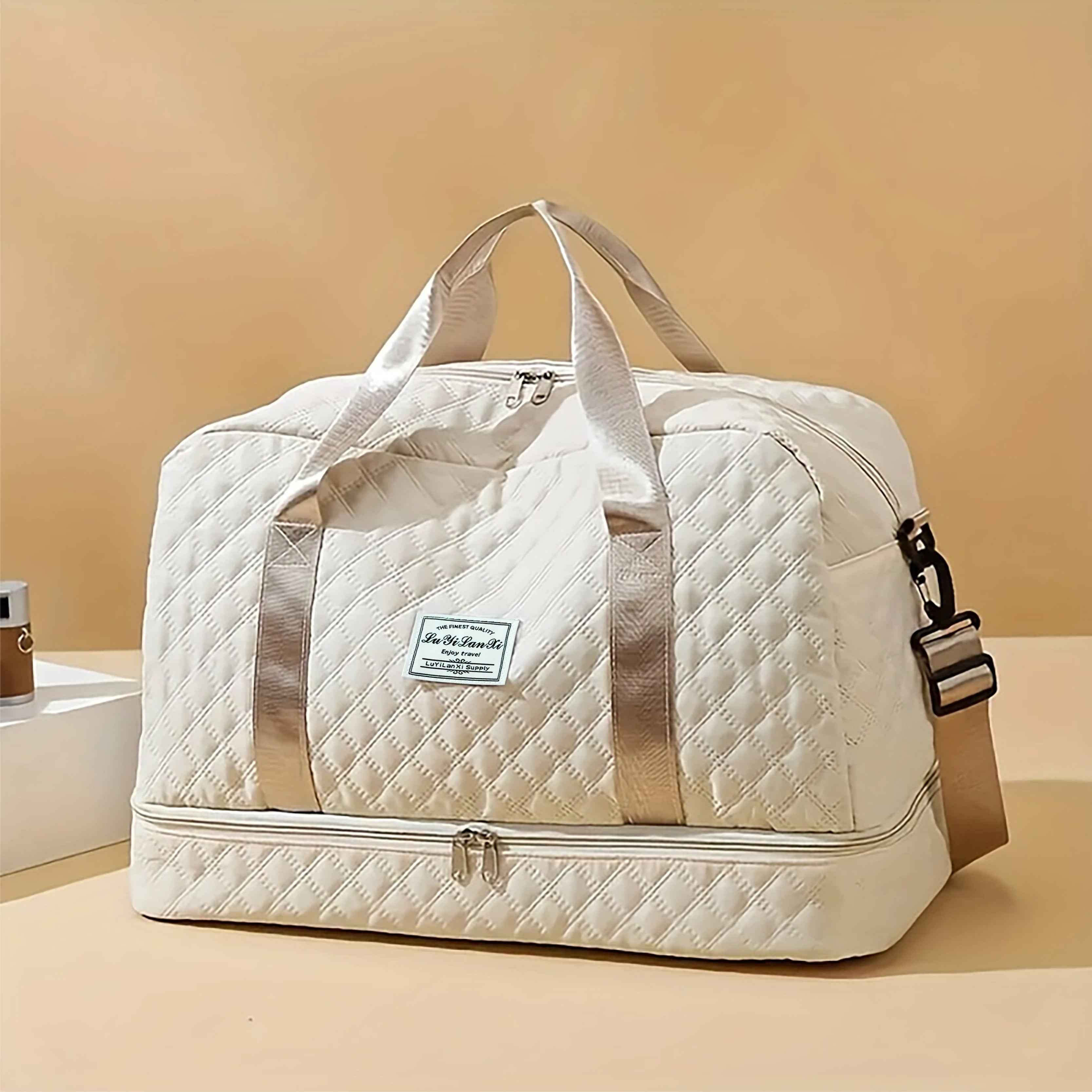[Luxury Tote Bag] Luxury Oversized Tote Bag | Stylish and Practical Compartment Design, Multi-Functional Carry with Wet-Dry Separation and Convenient Side Pocket, Suitable for Travel and Fitness Activities