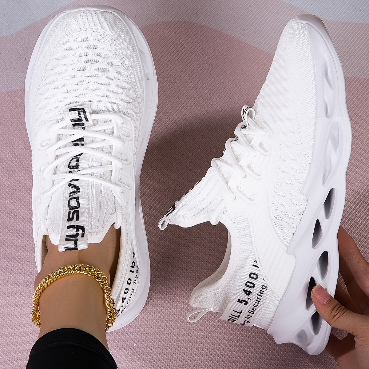 Breathable White LowTop Sneakers AllSeason Comfort - IRON GODDESS
