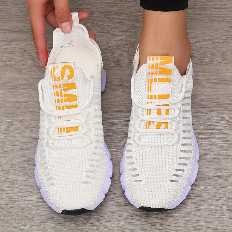 Sonic Stripe Breathable Comfort Womens Lightweight Athletic Sneakers - IRON GODDESS