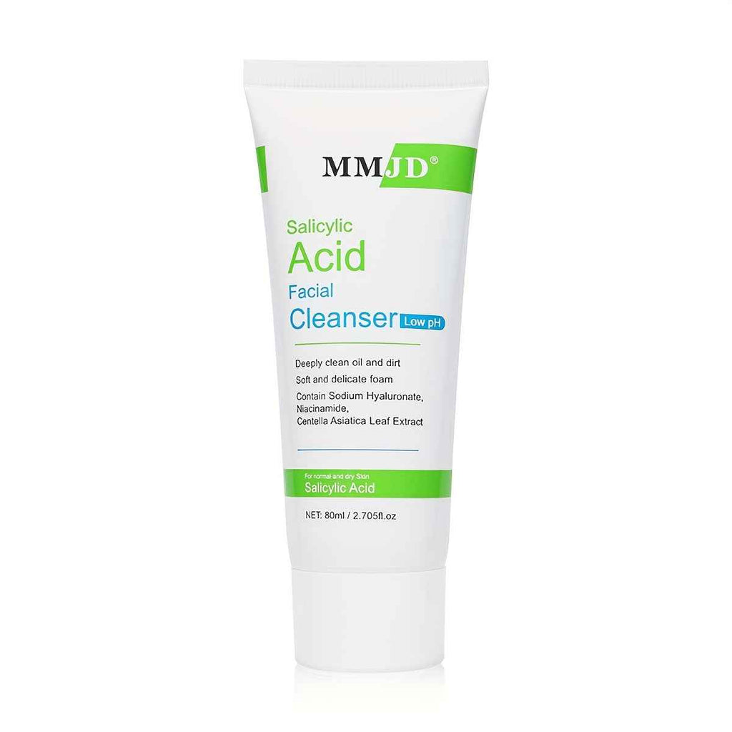 [Deep Cleansing Cleanser] MMJD Salicylic Acid Deep Cleansing Cleanser - 1pc 80ml/2.705fl.oz | Cleansing & Hydrating Foam Cleanser, Glycerol & Salicylic Acid, Makeup Removal, Face Wash, Skincare Routine, Unisex for All Light Beige Types, Fresh Scent, Sleek