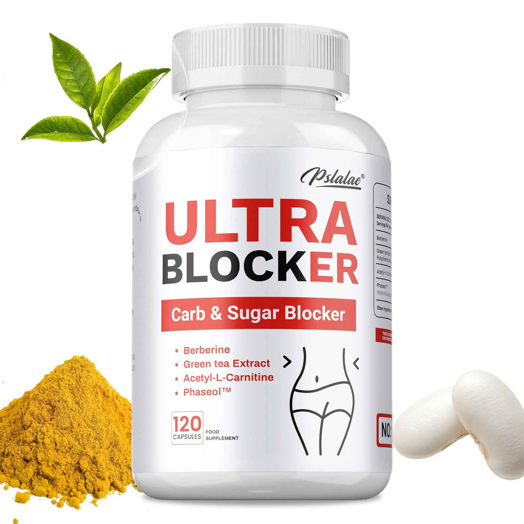 Ultra Blocker - Promotes Digestive, Prostate Health, Support Metabolism & Weight Loss, Appetite Suppressant - Premium Formula, Easy To Swallow - 120pcs