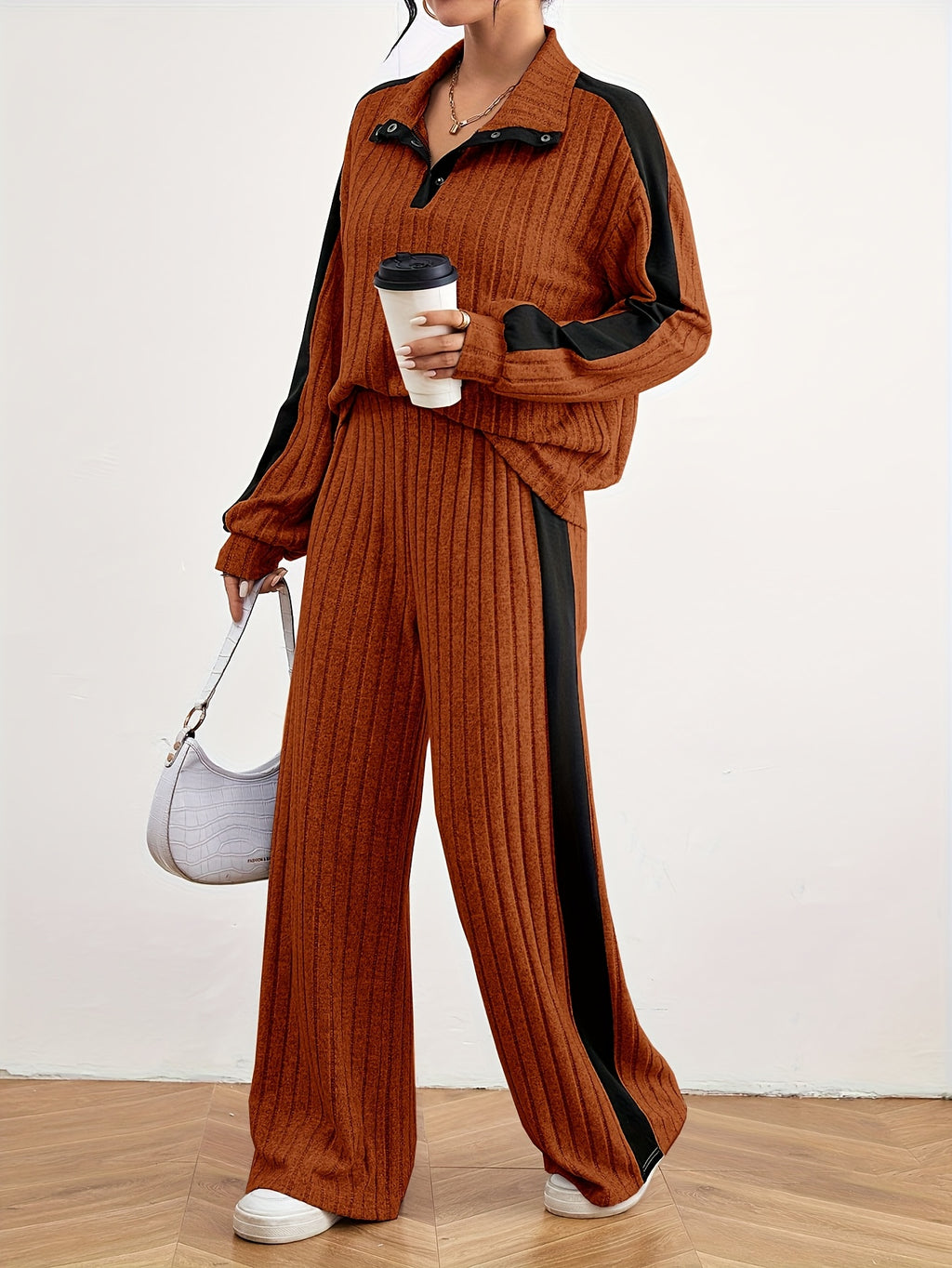 Effortless Chic Womens Casual Loungewear Sweat Set - IRON GODDESS