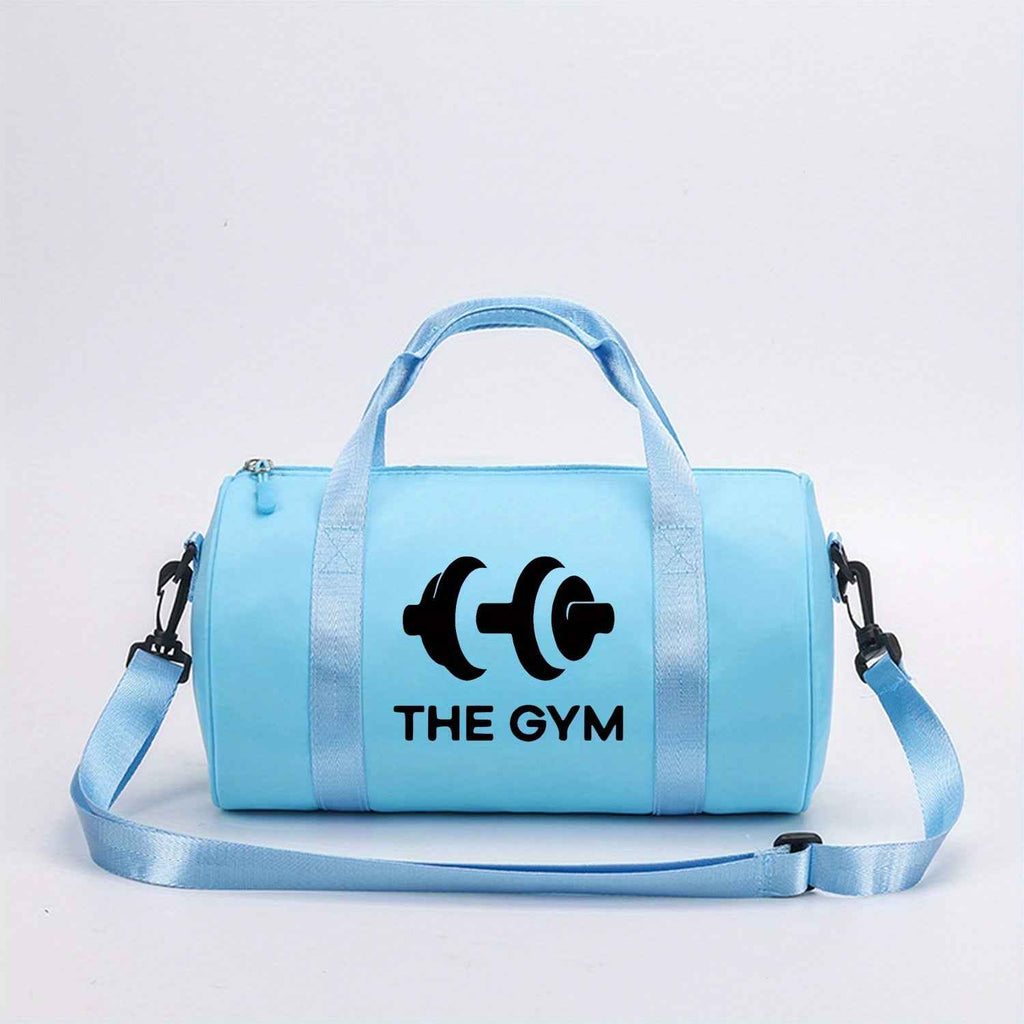 1pc 'THE GYM' Dumbbel Print Messenger Bag - Pink & Black Gym Bag with Zipper Closure, Double Handles, Lightweight & Durable for Yoga, Dance, Travel, Daily Commute - Perfect Gift for Fitness Enthusiasts, Gym Bag, Yoga Accessory, Sporty Design, Sturdy Const