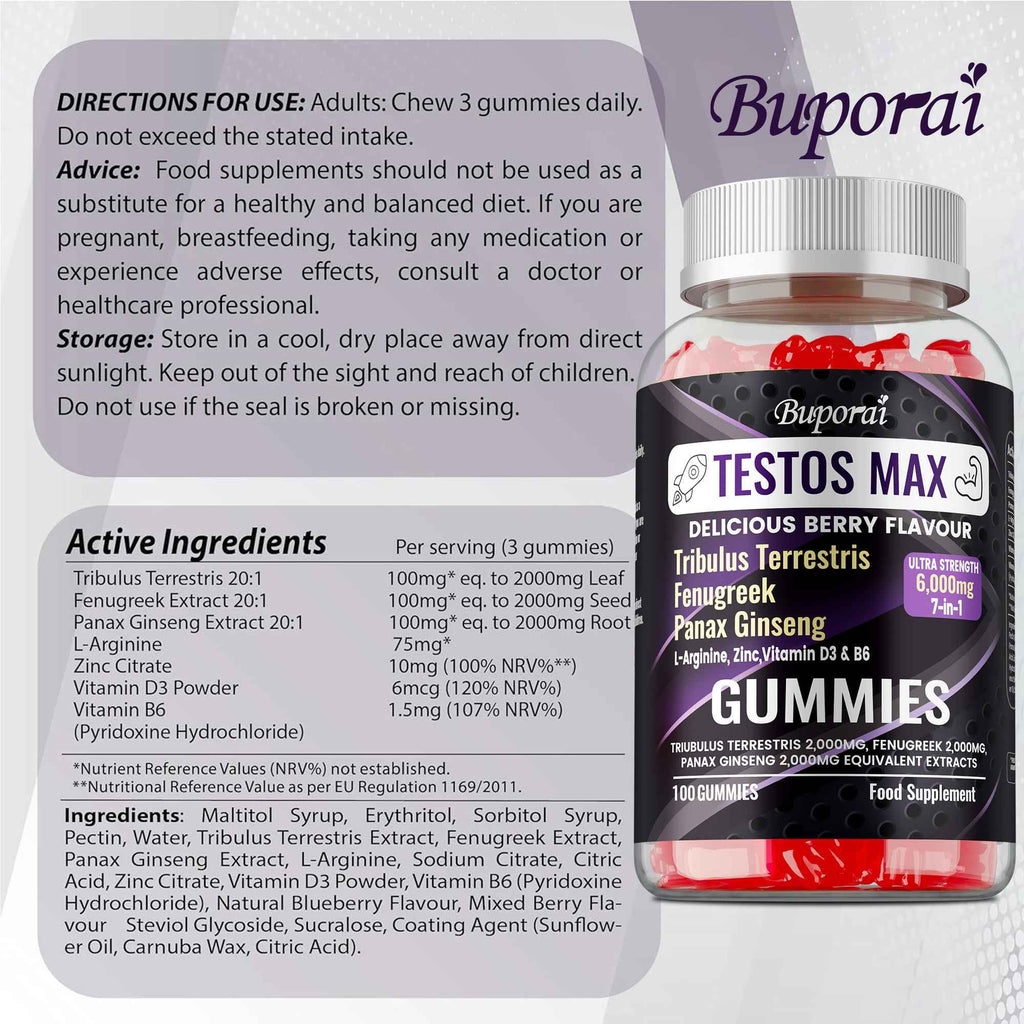 TESTOS MAX Capsules - Men'S Health Supports, Promote Healthy Muscle Growth, Improved Athletic Performance, Motivation, Improved Hormone Balance - with Ginseng, L-Arginine, Zinc - 100pcs