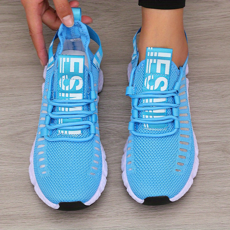 Sonic Stripe Breathable Comfort Womens Lightweight Athletic Sneakers - IRON GODDESS