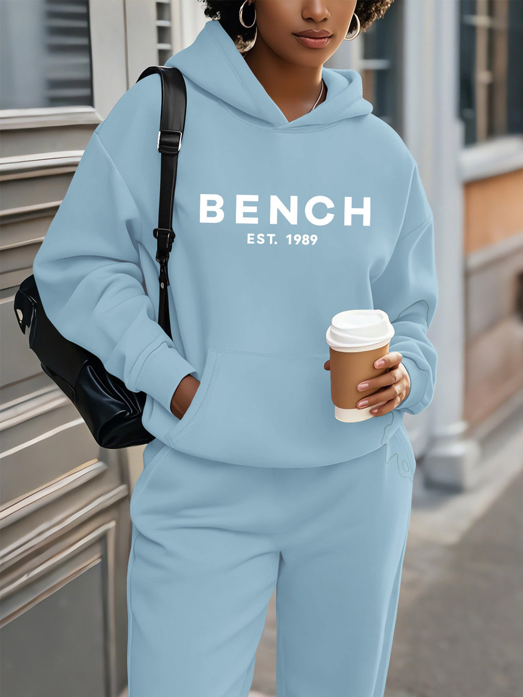 Cozy BENCH Fleece Hoodie  Pants 2Piece Set - IRON GODDESS