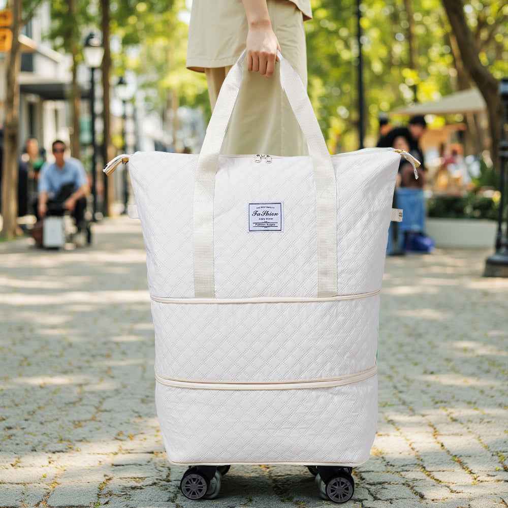 Hand-carry Gym Bag, Portable Travel Bag with 360° Rotating Wheels, Dry and Wet Separation Travel Bag, Expandable Luggage Bag, Suitable for Carrying When Traveling or Exercising