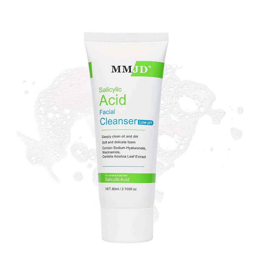 [Deep Cleansing Cleanser] MMJD Salicylic Acid Deep Cleansing Cleanser - 1pc 80ml/2.705fl.oz | Cleansing & Hydrating Foam Cleanser, Glycerol & Salicylic Acid, Makeup Removal, Face Wash, Skincare Routine, Unisex for All Light Beige Types, Fresh Scent, Sleek