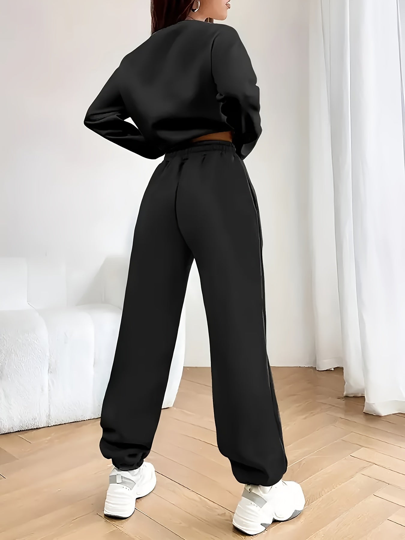 Geometric Milano Knit Sweatshirt  Pants Set - IRON GODDESS