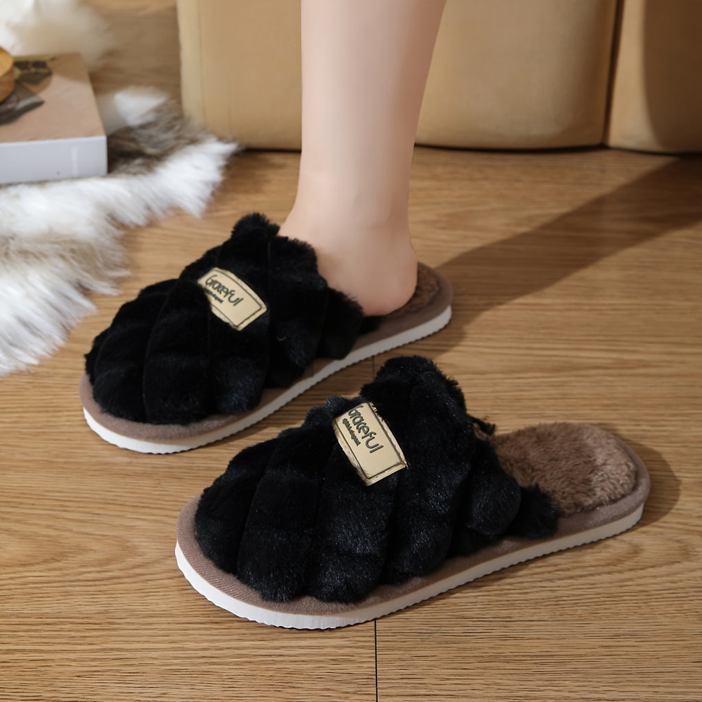 QEEDUOOF Cozy Plush HalfSlippers Winter Comfort for All - IRON GODDESS