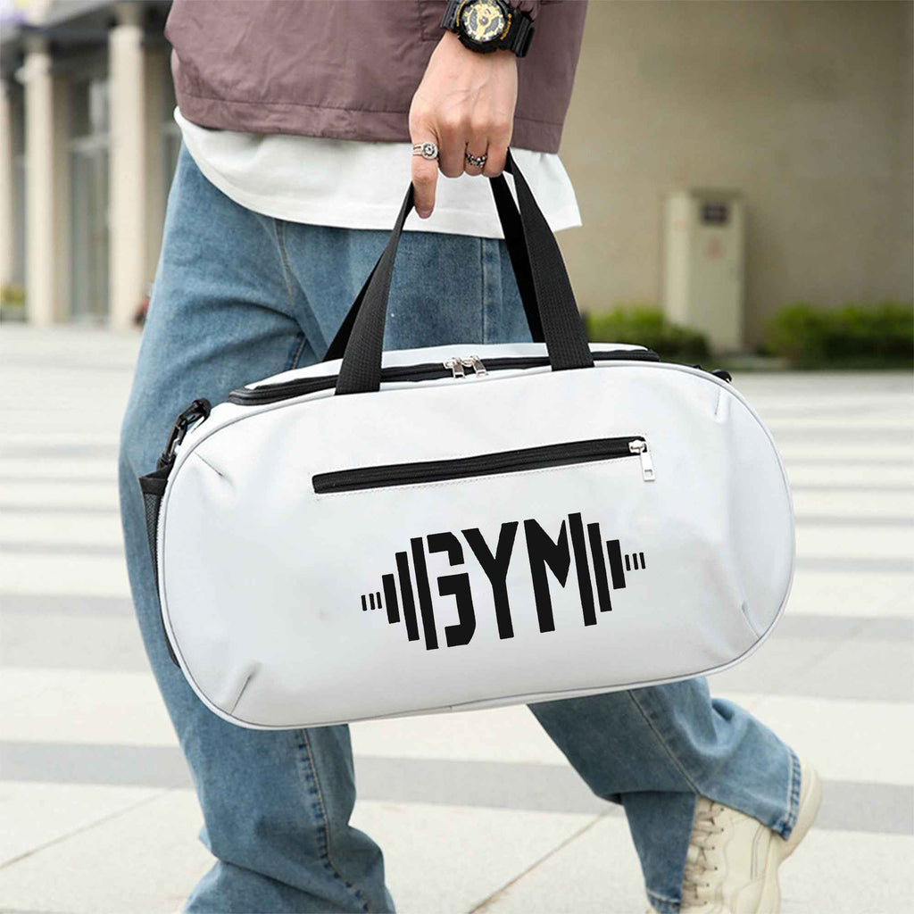 [Gym Dumbbells Print Duffel Bag] Gym Dumbbells Print Large-Capacity Lightweight Zipper Duffel Bag - Durable Polyester Gym & Travel Bag with Reinforced Handles, Machine Washable for Yoga, Training, College, Vacation, Gym Bag, Outdoor Sports Bag, Modern Duf
