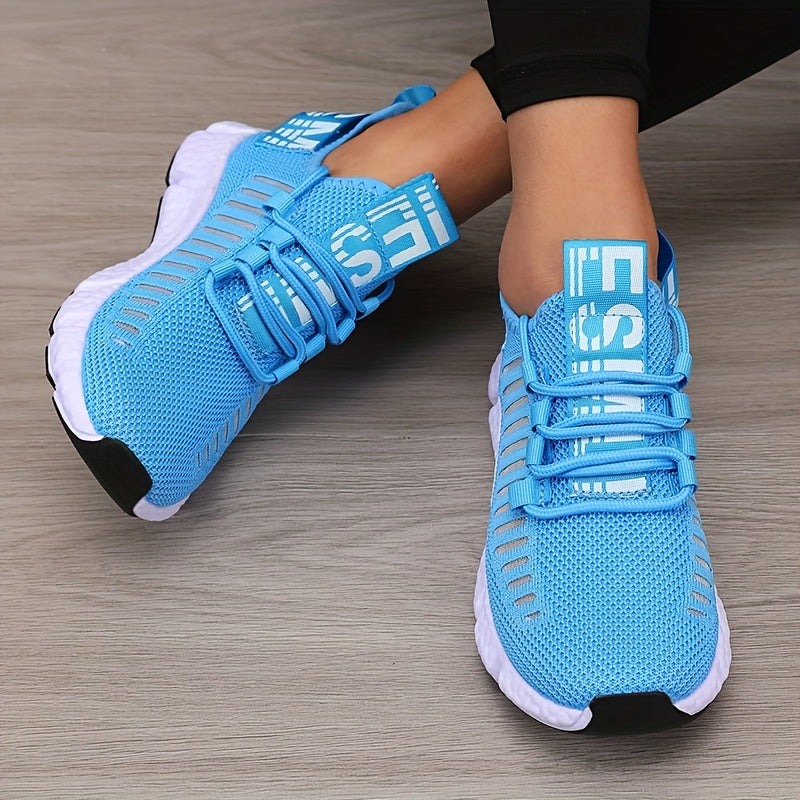 Sonic Stripe Breathable Comfort Womens Lightweight Athletic Sneakers - IRON GODDESS