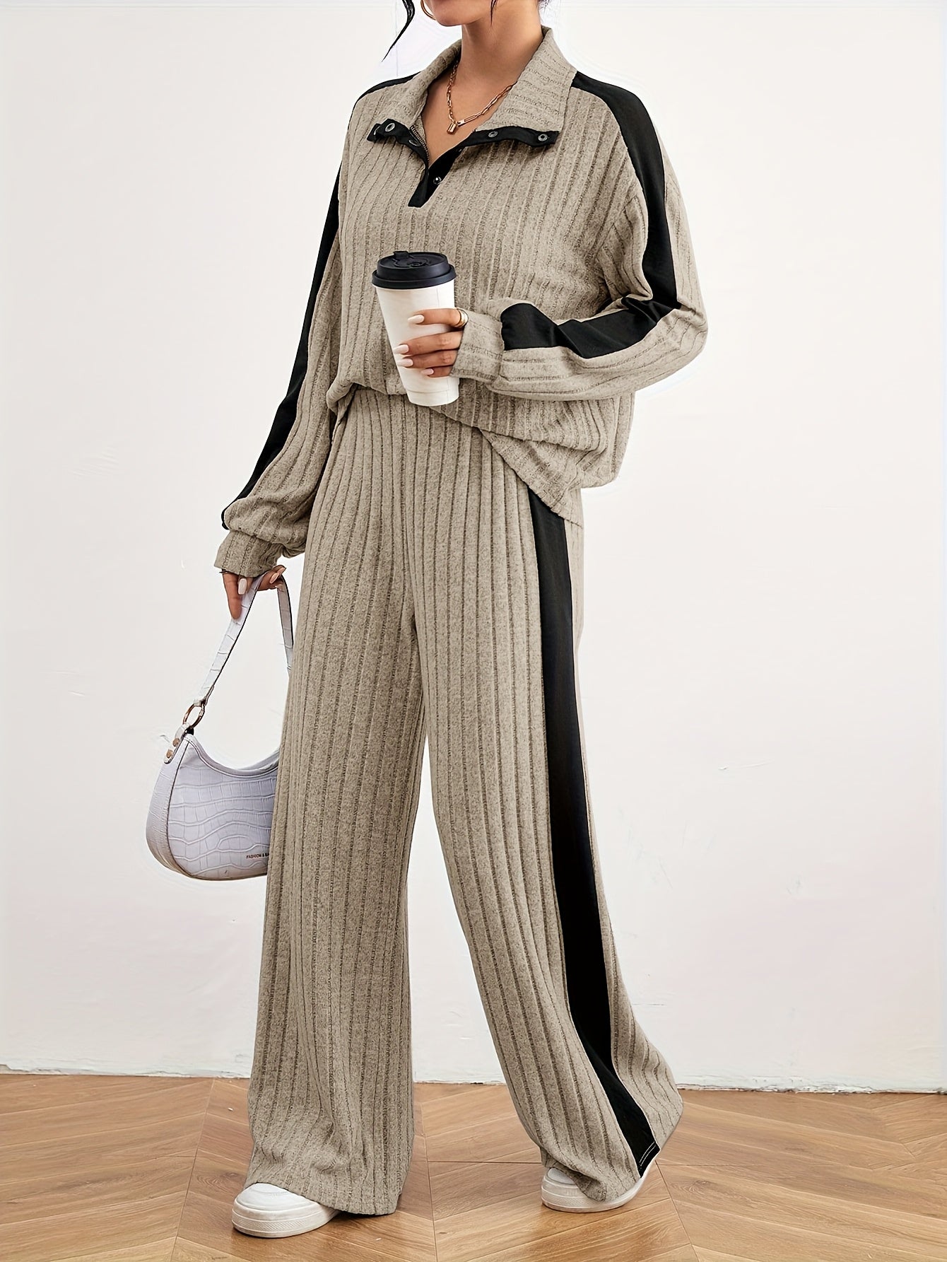 Effortless Chic Womens Casual Loungewear Sweat Set - IRON GODDESS