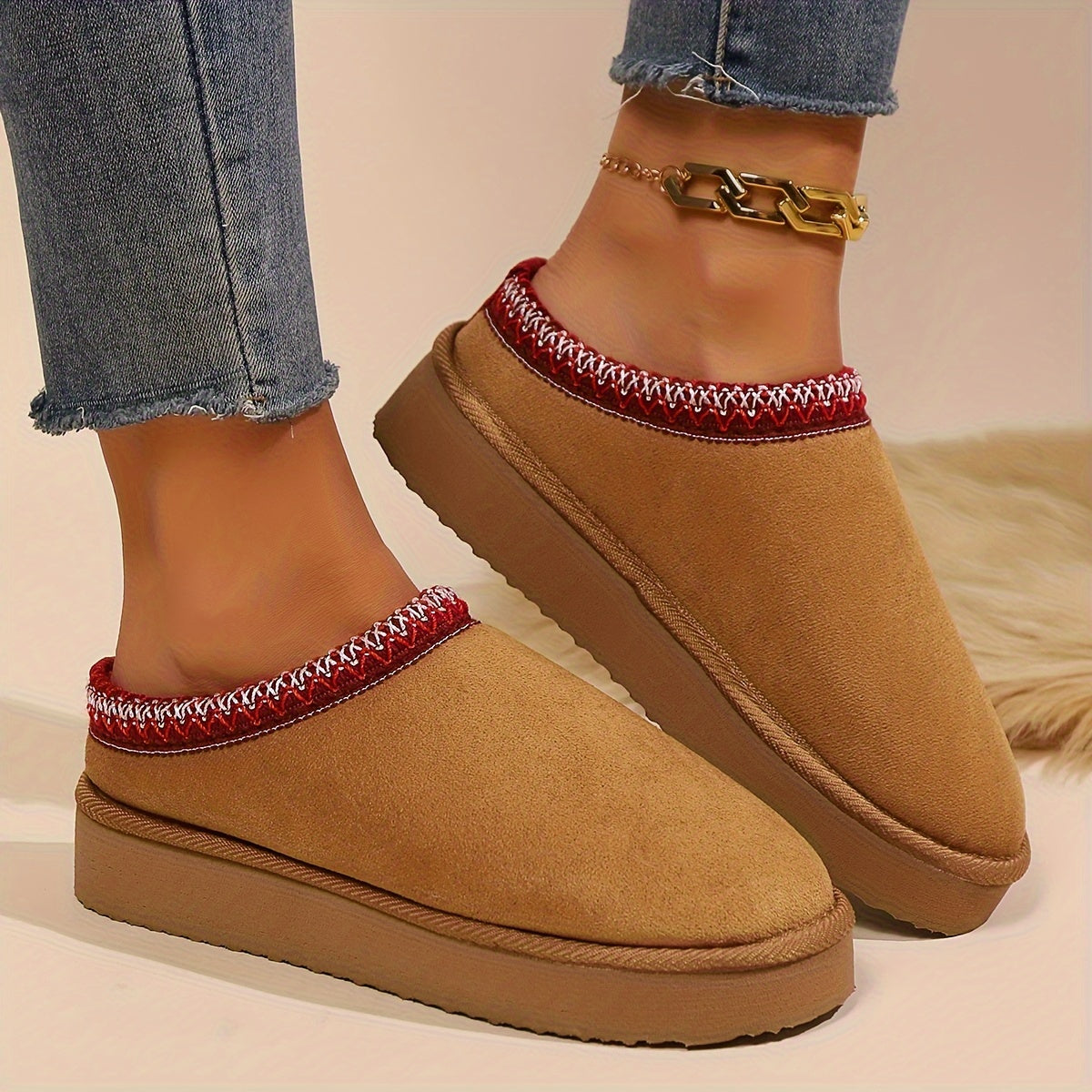 Cozy Winter Ankle Boot Slippers with Soft AntiSlip Sole - IRON GODDESS