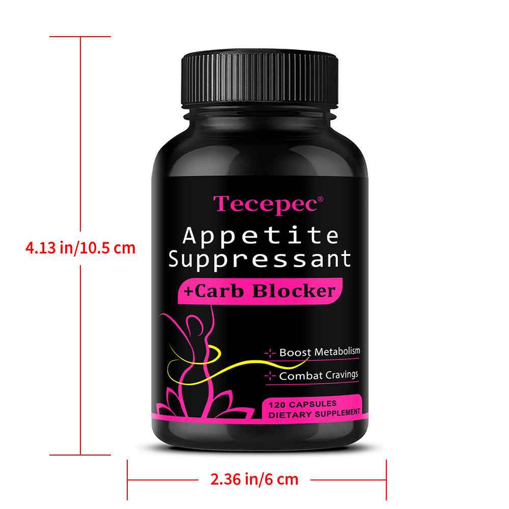 Appetite Suppressant - Supports Bowel Movements And Eating Regularity For Men And Women - 120 Capsules