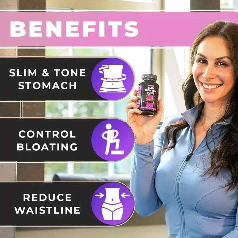 120 Capsules SLIM TIGHTEN TONE Women'S Health Supplement with CLA & Safflower Oil - 2400 for MG Per Serving, Body Tone & Formula, Heart Health Support, Menopause Symptoms Relief, Dietary Capsules for Women, Fitness & Wellness, Pure Ingredients