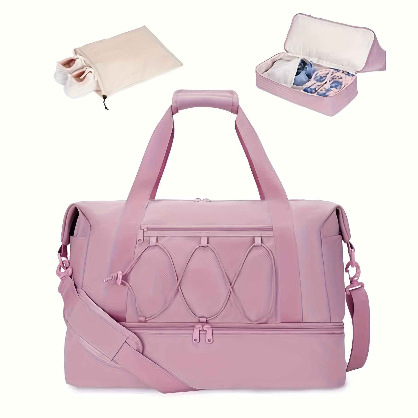 [Sportsnew Gym Bag] Sportsnew Gym Travel Bag | Large Weekender Duffel For Men & Women With Shoe Compartment & Wet Pocket, Carry-On Sports Tote Bag For Holiday Travel, Fitness & Overnight Trips, Travel Must-Have Gift, Christmas Gift