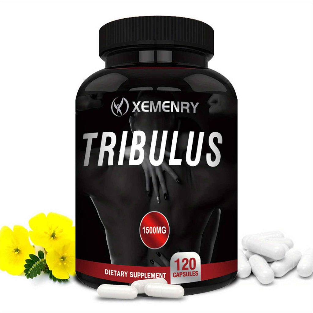 XEMENRY Tribulus 120 Capsules, 1500 for MG, Supports Healthy Fat Loss, Fitness Support, Bodybuilding Supplement, Easy to Take, Convenient Dosage, Pure, Quality Supplement, Herbal, Performance Booster, Active Lifestyle, Healthconscious, Vitamin And Supplem