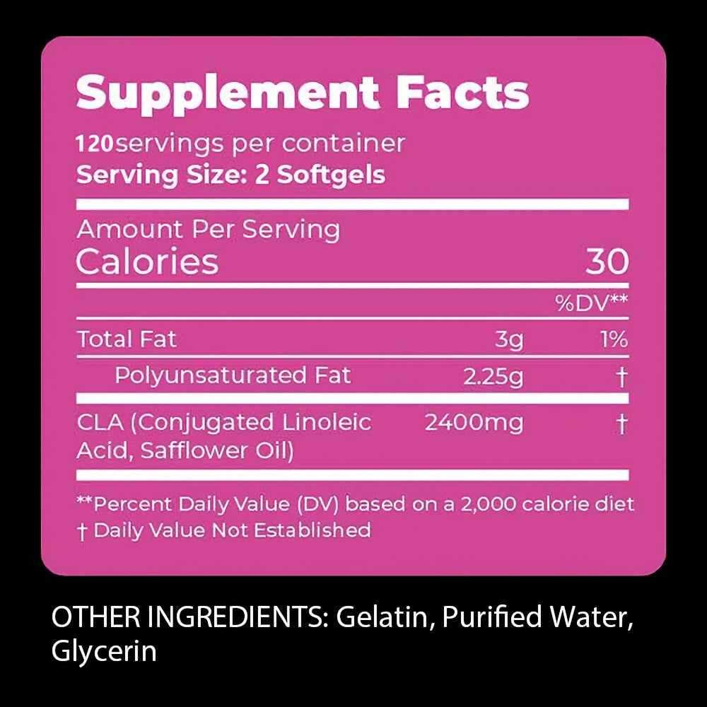 120 Capsules SLIM TIGHTEN TONE Women'S Health Supplement with CLA & Safflower Oil - 2400 for MG Per Serving, Body Tone & Formula, Heart Health Support, Menopause Symptoms Relief, Dietary Capsules for Women, Fitness & Wellness, Pure Ingredients