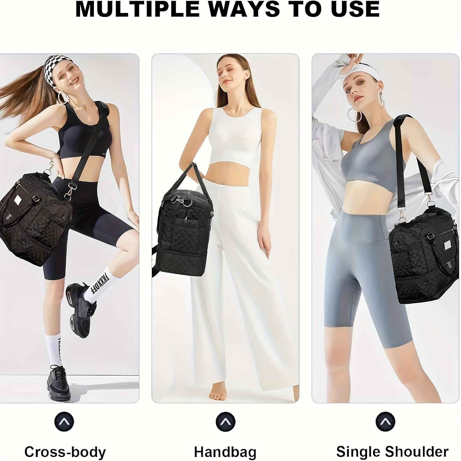 Leathario Ladies' Handbag, Gym Bag, Lightweight Handbag, Luggage Bag, Travel Bag, Essential For Travel, Ladies' Bag, Local Warehouse, Christmas/Halloween