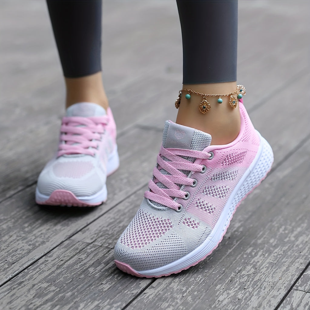 Lightweight Breathable Womens Mesh Casual Sneakers - IRON GODDESS