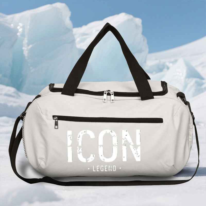 1pc ICON LEGEND Printed Printed Duffel Bag - Large Gym Bag, Large capacity Totes, Travel bag, Suitable Fitness Training Yoga and Travel Use, Sporty Design, Casual Tote, Durable Fabric, Spacious Design, Active Lifestyle