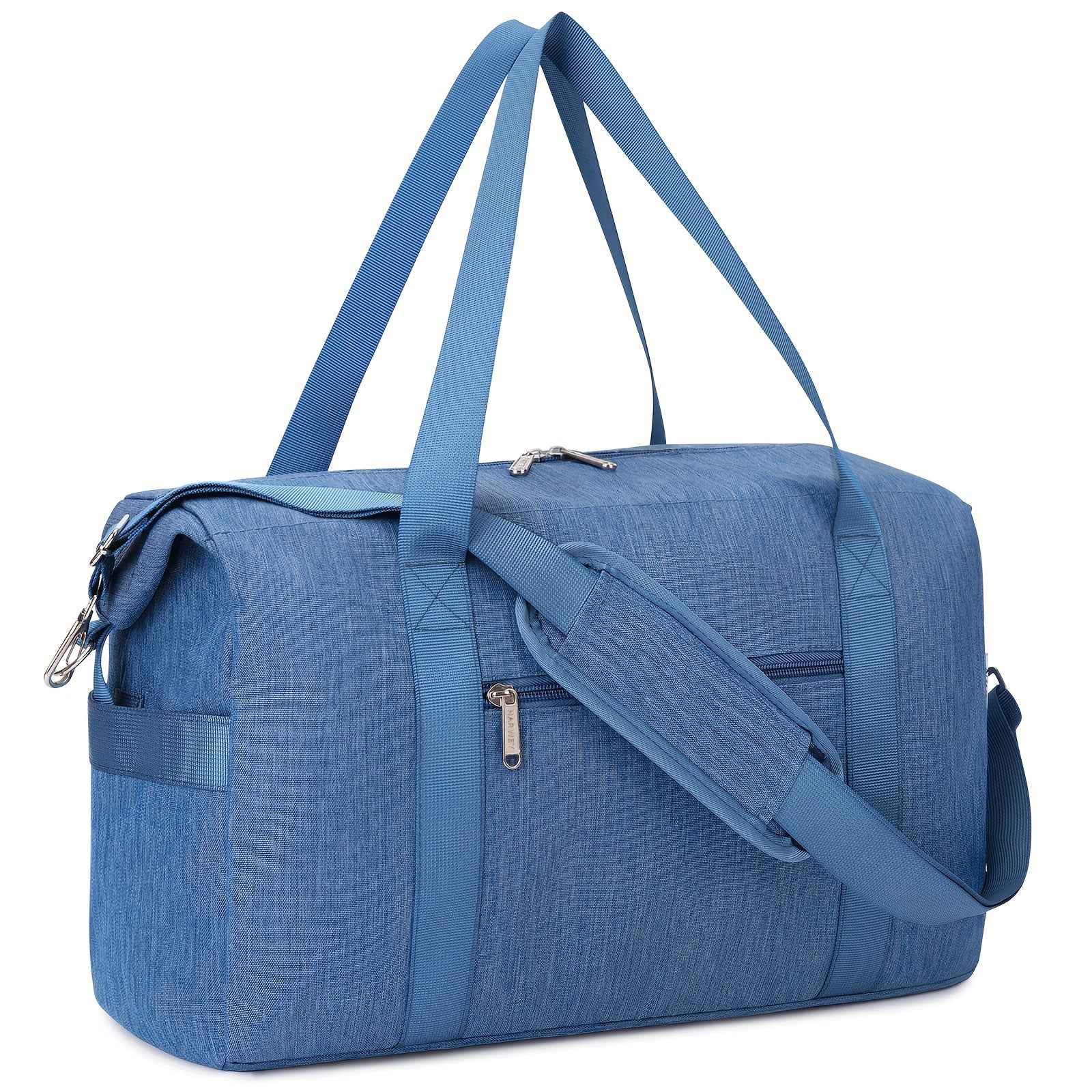 Lightweight 20L Cabin Bag 40x20x25 Underseat Foldable Travel Duffel, 6+1 Organized Pockets, Expandable Snap & Detachable Strap. Multi - Use Holdall for Gym, Overnight, Hospital, Trips Available In Multiple Colors Christmas Gifts