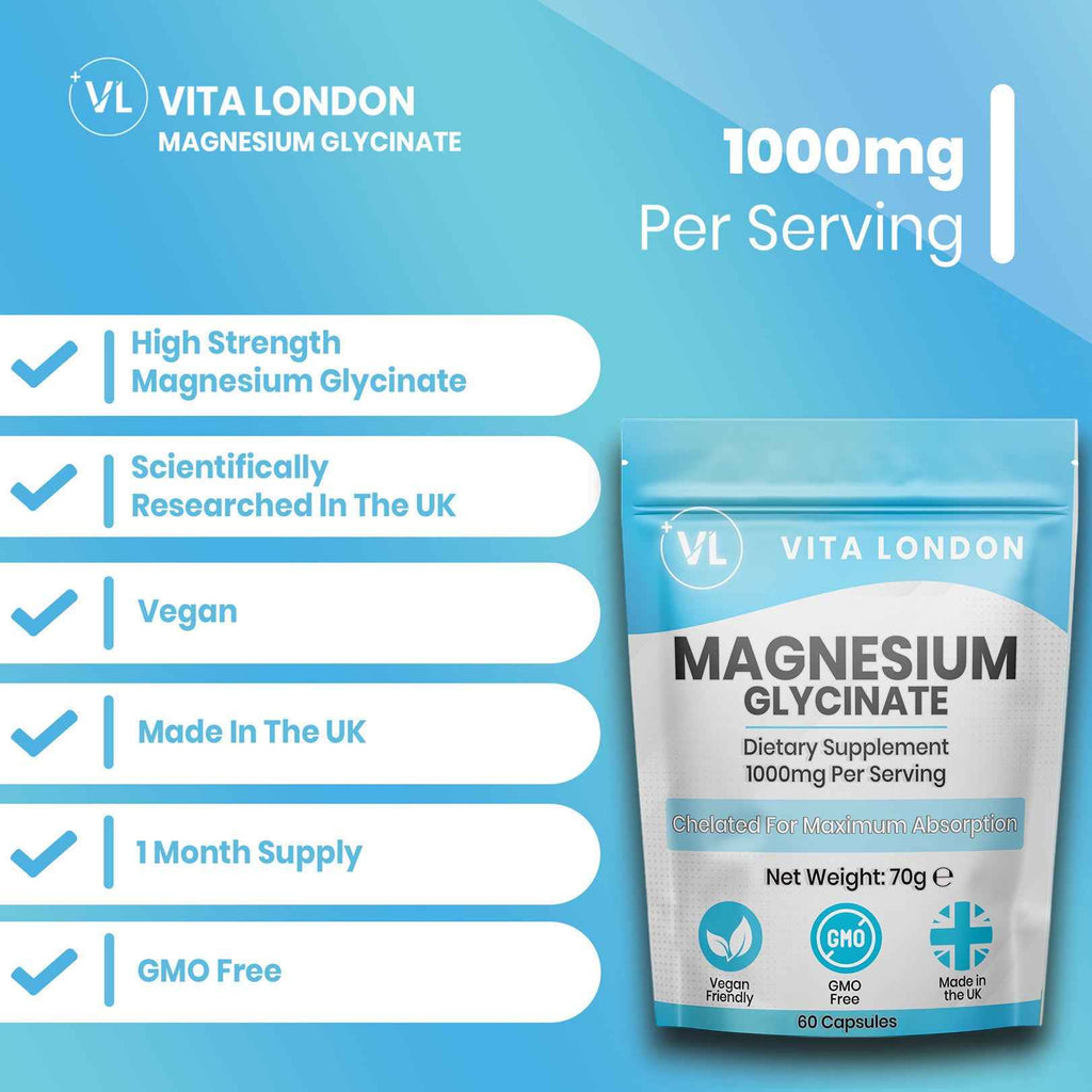 5pk Supplement Bundle - Turmeric, Ginger, Black Pepper - Magnesium Glycinate - Ashwagandha KSM-66 - Lions Mane Mushroom - Vitamin C & Zinc Tablets / Capsules (Not Gummies Or Powder) - Vegan - Gluten Free - Adult - UK - Vita London - Supplements - Vitamins