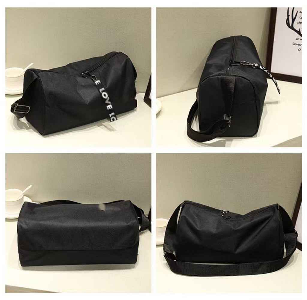 Men'S & Women'S Outdoor Fitness Yoga Bag - Large Capacity Multifunctional Sports Storage with Adjustable Nylon Straps, Durable Polyester for Gym, Training, Travel - Black, Versatile Carryall, Sleek Design, Sturdy Construction