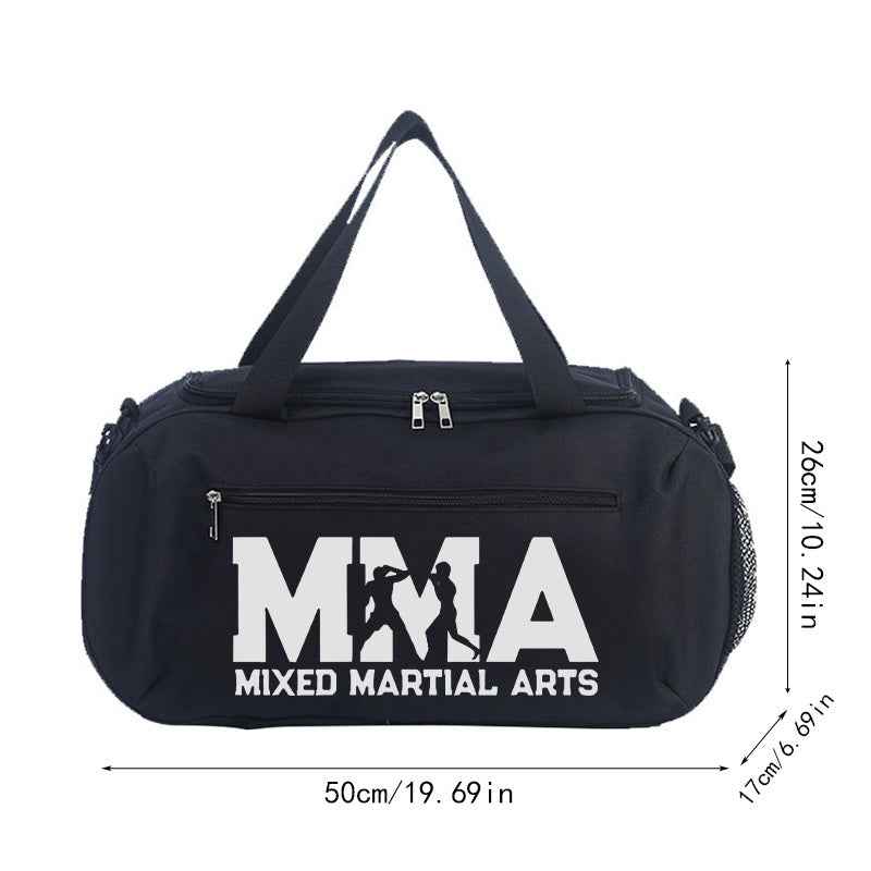 1pc MMA Portable Gym Bag - Large Capacity Adjustable Shoulder Strap, Zipper Closure, Durable Polyester Sports & Yoga Bag for Travel, Daily Use, Christmas & Halloween Essentials (), Gym Bag, Travel Luggage, Sleek Design, Secure Zipper Closure