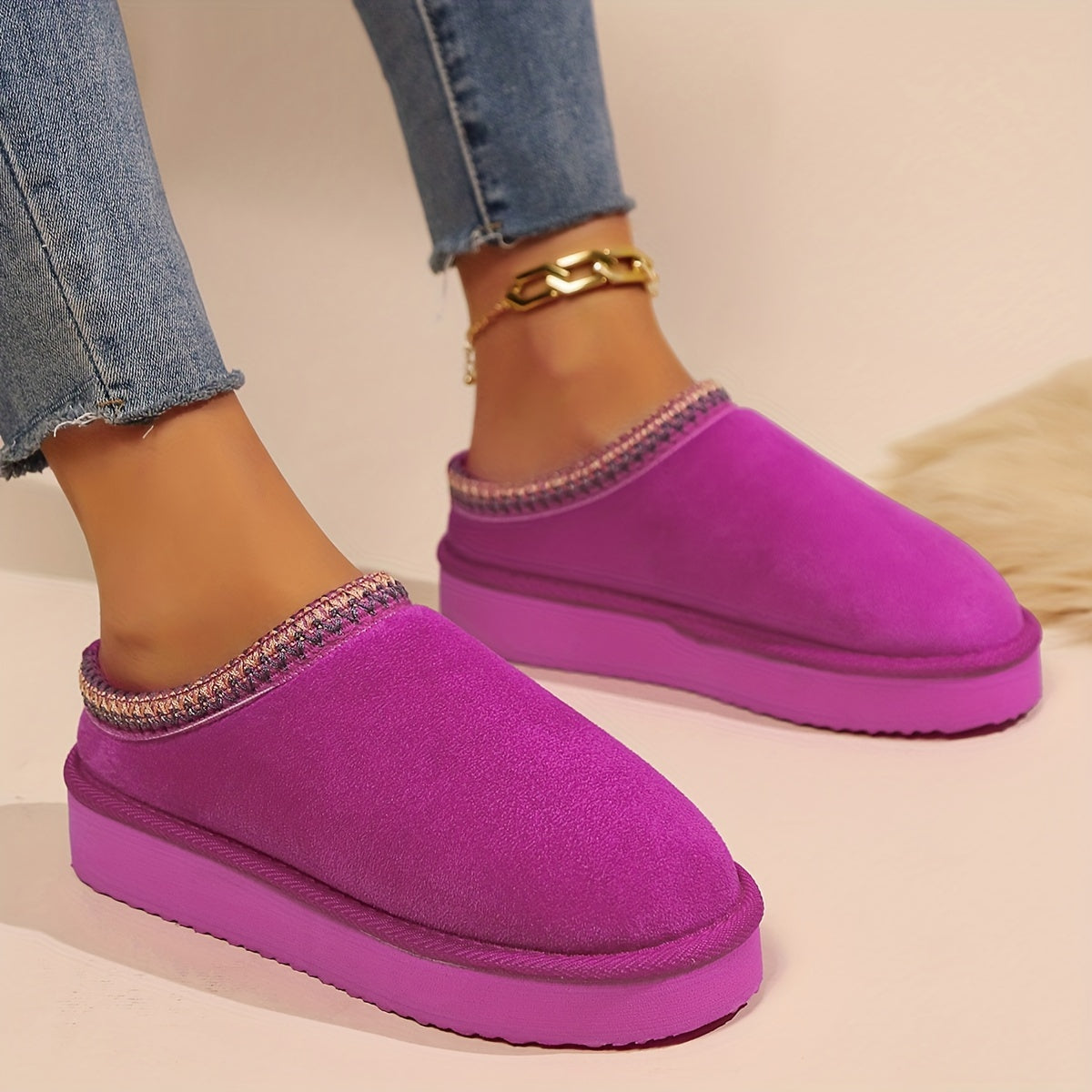 Cozy Winter Ankle Boot Slippers with Soft AntiSlip Sole - IRON GODDESS