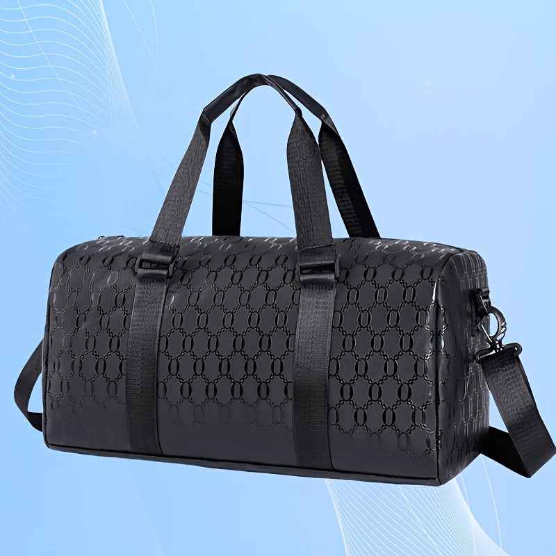 Men'S Large Tote Bag - Stylish Black Synthetic with Adjustable Shoulder Straps, Multiple Compartments & Tassel Detail, Perfect for Gym, Travel, and Everyday Use, Gym Bag, Versatile Carryall, Sleek Design, Durable Construction, Tote Bag Men, Travel Luggage