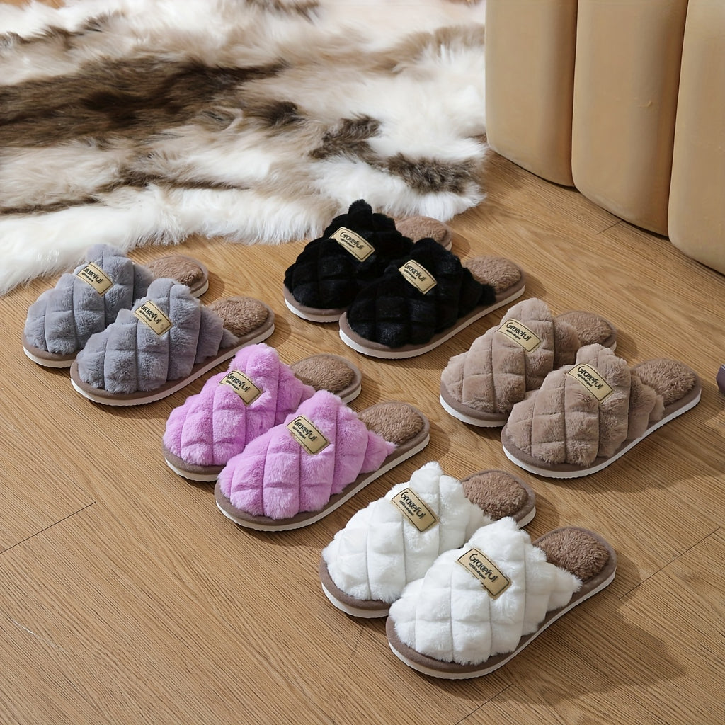 QEEDUOOF Cozy Plush HalfSlippers Winter Comfort for All - IRON GODDESS