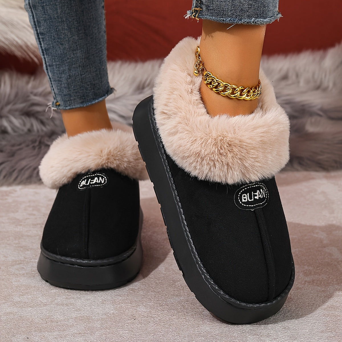 Cozy Plush Home Slippers Warm NonSlip CloudSoft Comfort - IRON GODDESS