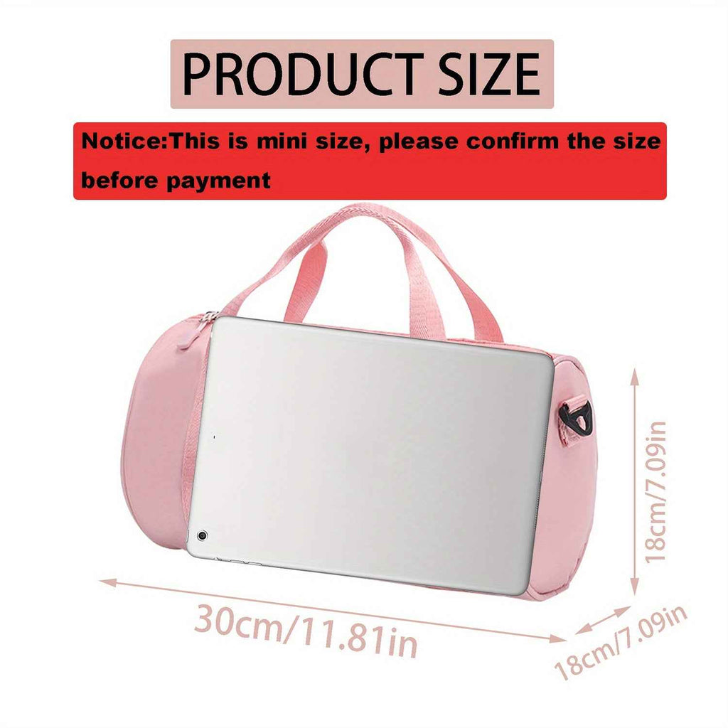 1pc 'THE GYM' Dumbbel Print Messenger Bag - Pink & Black Gym Bag with Zipper Closure, Double Handles, Lightweight & Durable for Yoga, Dance, Travel, Daily Commute - Perfect Gift for Fitness Enthusiasts, Gym Bag, Yoga Accessory, Sporty Design, Sturdy Const