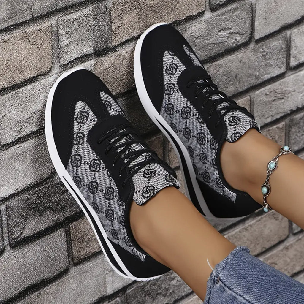 Breathable LowTop LaceUp Fashion Sneakers for Women - IRON GODDESS