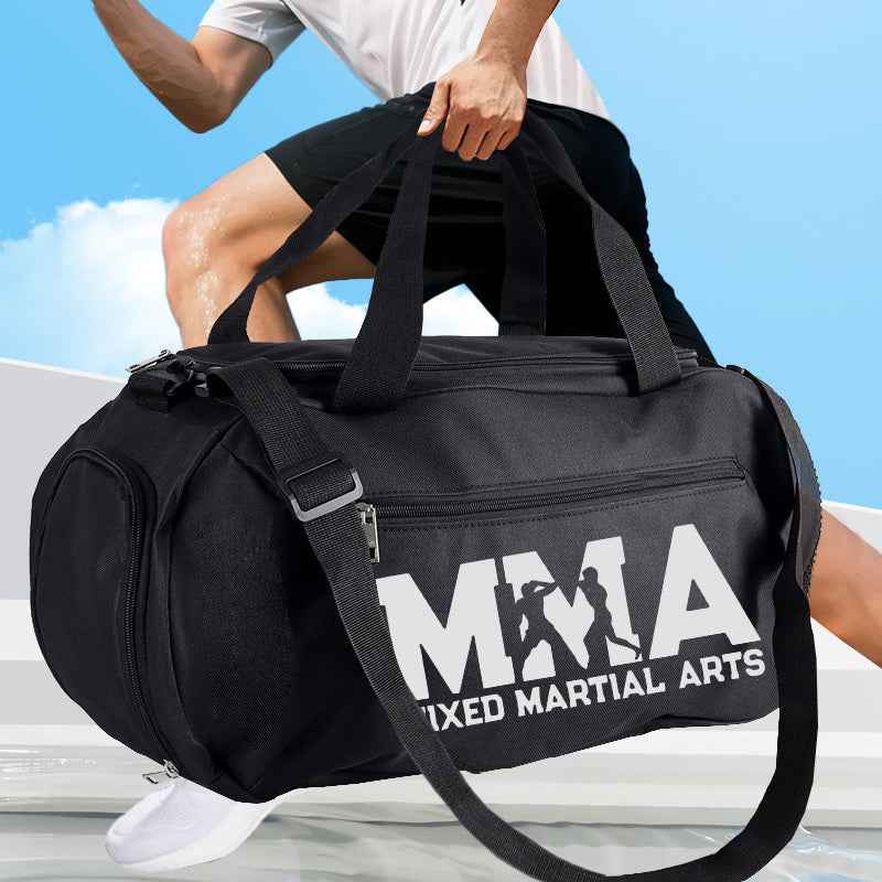 1pc MMA Portable Gym Bag - Large Capacity Adjustable Shoulder Strap, Zipper Closure, Durable Polyester Sports & Yoga Bag for Travel, Daily Use, Christmas & Halloween Essentials (), Gym Bag, Travel Luggage, Sleek Design, Secure Zipper Closure