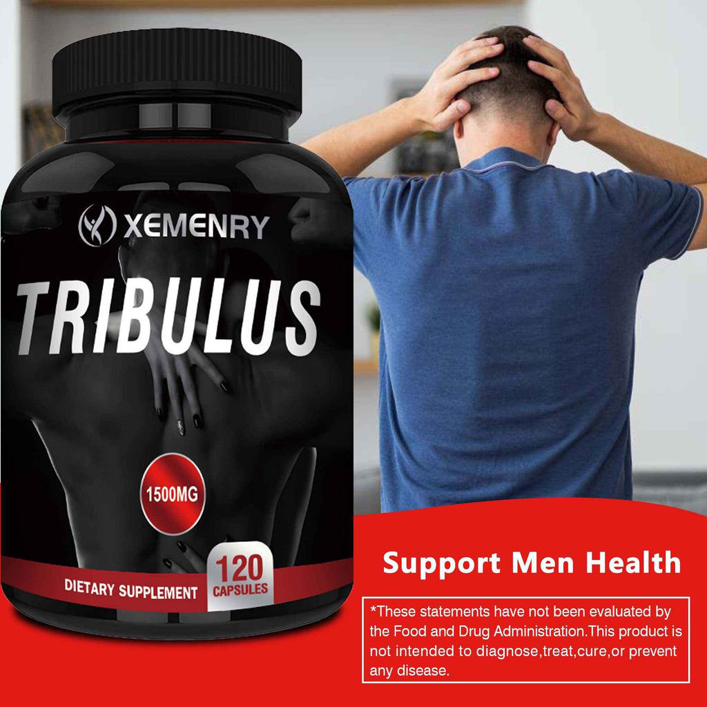 XEMENRY Tribulus 120 Capsules, 1500 for MG, Supports Healthy Fat Loss, Fitness Support, Bodybuilding Supplement, Easy to Take, Convenient Dosage, Pure, Quality Supplement, Herbal, Performance Booster, Active Lifestyle, Healthconscious, Vitamin And Supplem