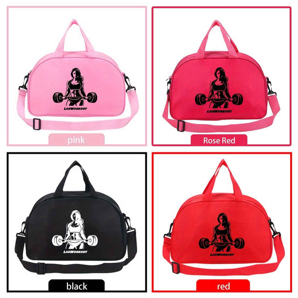 1pc 's Gym Bag - Bold Weightlifting Girl Design in Bright Pink, Adjustable Strap & Sturdy Handles for Fitness, Yoga, Travel, Everyday - Durable Lightweight Construction for Workout & Casual Outings, Travel Shoulder Bag, Sporty Accessory, for Teenager