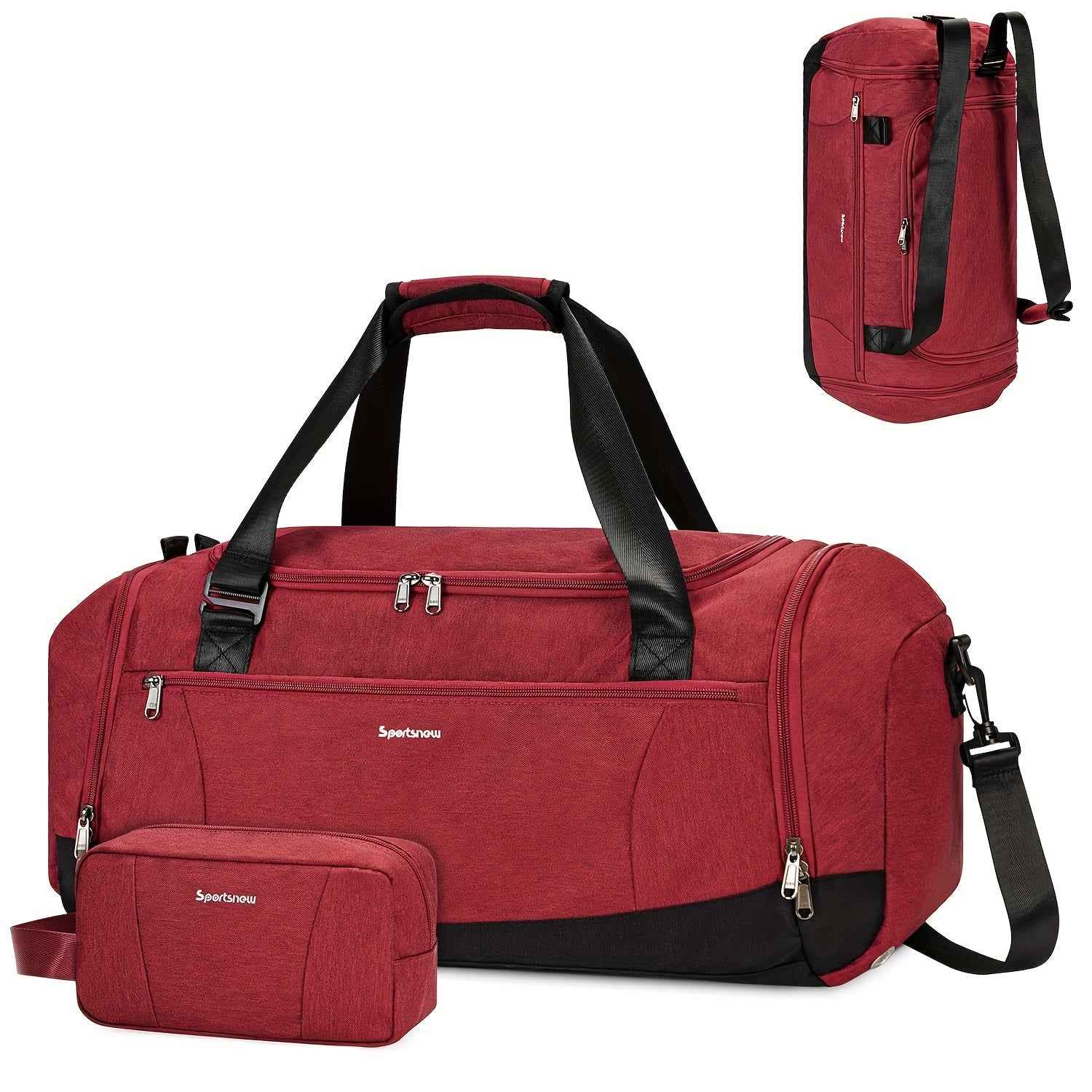 Sport Gym Bag With Toiletry Bag And Multiple Pockets Gym Duffle Bags With Shoe Compartment Father'S Day Gifts Travel Bag For Travel Weekender Overnight Backpack With Shoulder Strap For Women And Men Christmas Gifts