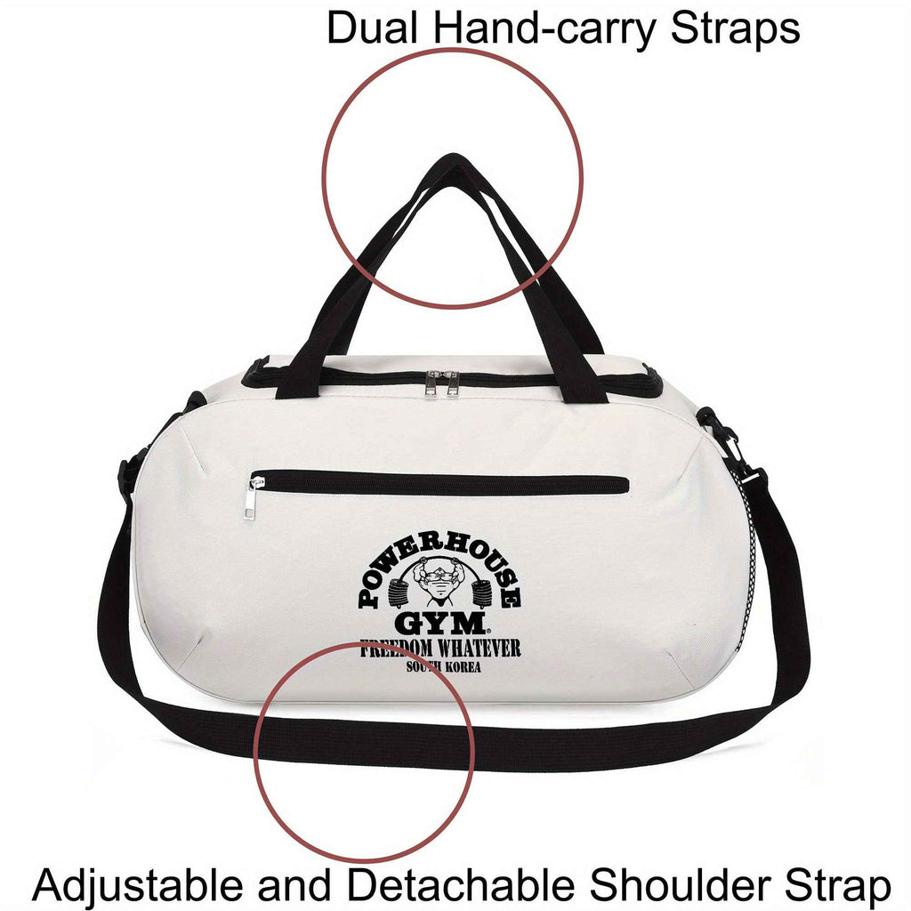 Power House Gym Duffel Bag - Large Capacity, Lightweight, Machine Washable Oxford Fabric, Adjustable Top Handle, Reinforced Handles, Ideal for Fitness Training & Yoga, Gym Gear Bag | Minimalist Style | Adjustable Strap Bag