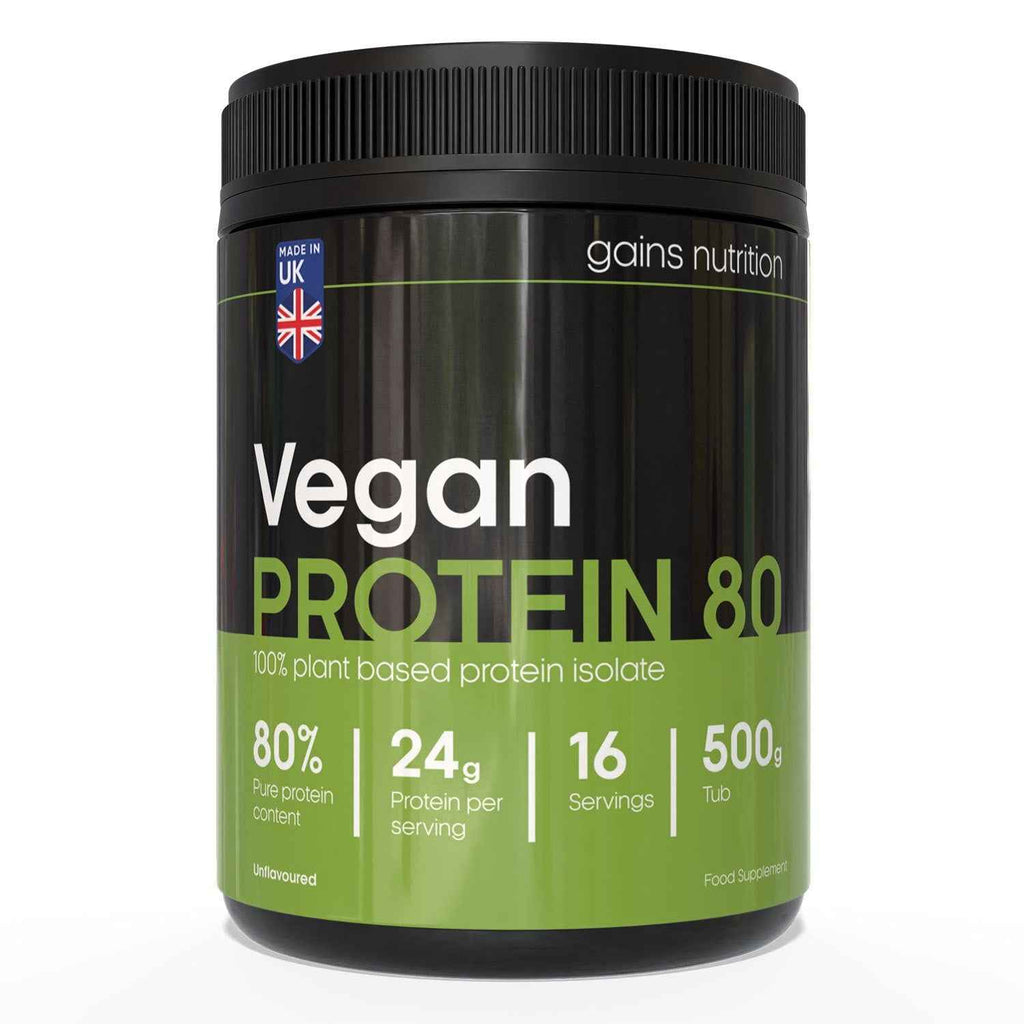 Vegan Protein 80 Pea Protein Powder | Plant Based Protein-Powder | 24g Protein per Serving | Pea-Protein Isolate | Unsweetened