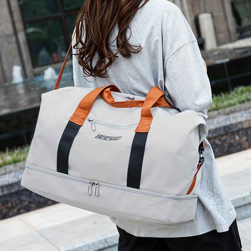 Ladies/Men'S Large Capacity Travel Luggage, Sports Luggage, Gym Handbag, Weekend Shoulder Bag, Overnight Bag, Lightweight Sports Travel with Shoes, Cabin Shoulder Bag, Handbag