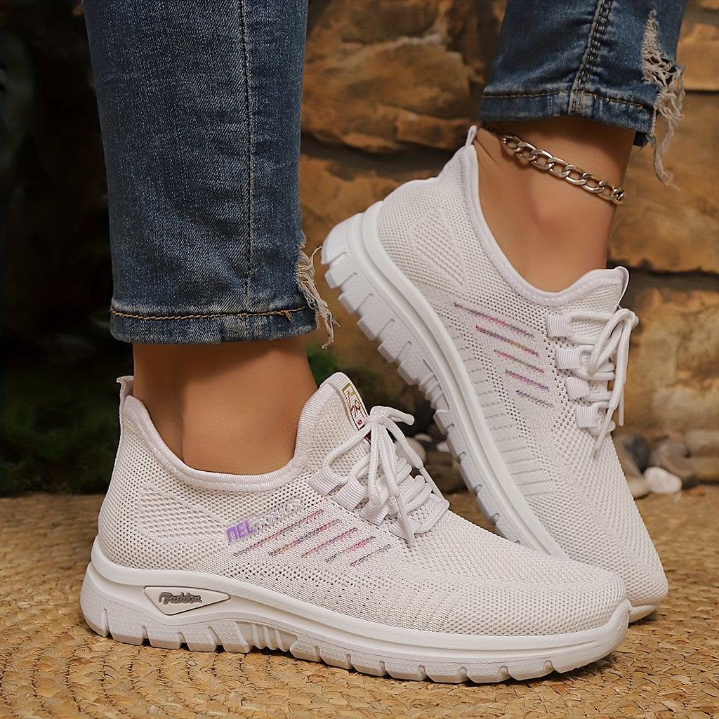 Womens Purple Wide Fit Breathable AllSeason Sneakers - IRON GODDESS