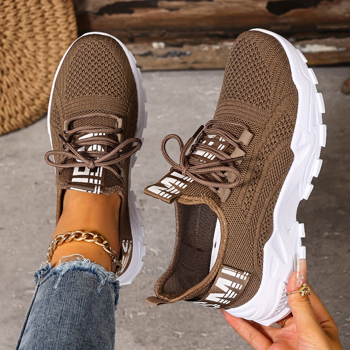 Lightweight Breathable Womens SlipOn Casual Sneakers - IRON GODDESS