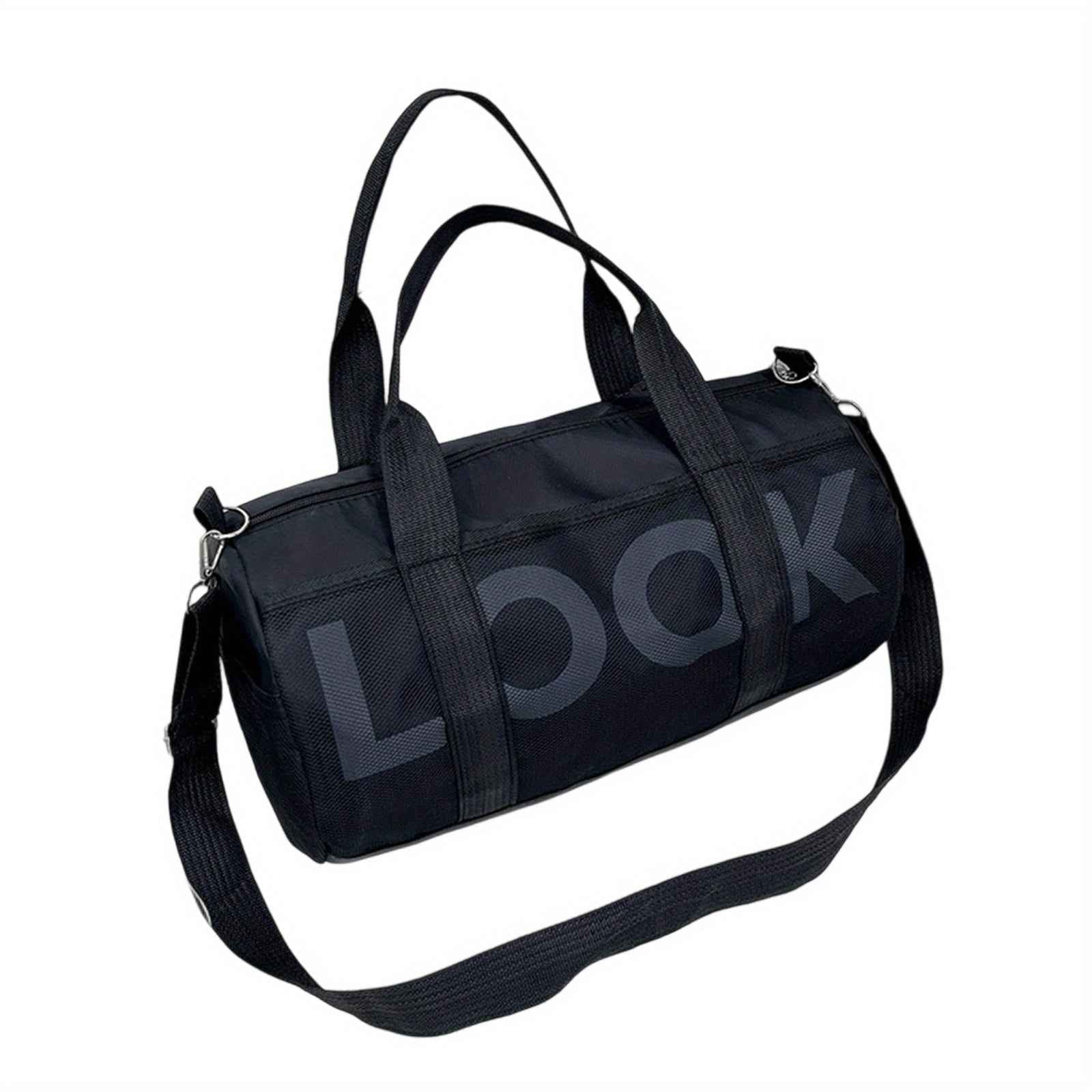 Large Gym Bag with Wet/Dry Compartments - Heavy-Duty Nylon Duffle, Sturdy Handles & Adjustable Shoulder Strap for Gym, Travel, Yoga, Workout - Spacious Fitness Bag for Clothes, Shoes, Towels - Ideal for Men & Women, Travel Gear Carrier, Sleek Design, Robu